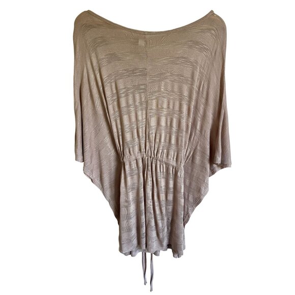 New! Francesca's Grommet Tie Tan Knit Kimono Size Medium MSRP $38 - Picture 2 of 7